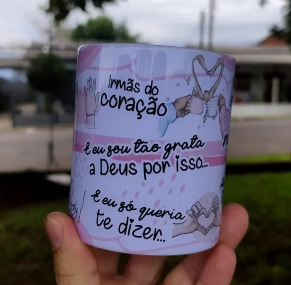 Amigas Não a gente não é apenas amigas, nós somos irmãs - 2 Artes Avulsa Caneca - Imagem 4