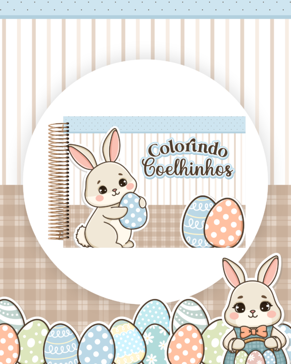 Livro colorir Colorindo Coelhinhos - KIT DIGITAL - Imagem 2