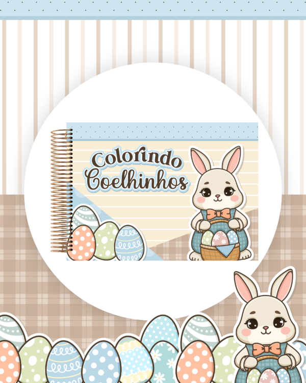 Livro colorir Colorindo Coelhinhos - KIT DIGITAL - Imagem 3