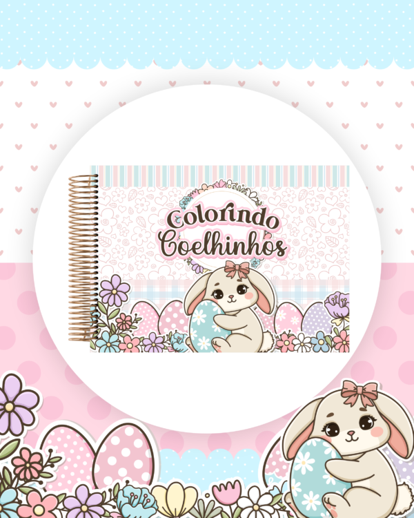 Livro colorir Colorindo Coelhinhos - KIT DIGITAL - Imagem 5