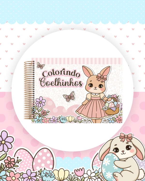 Livro colorir Colorindo Coelhinhos - KIT DIGITAL - Imagem 6