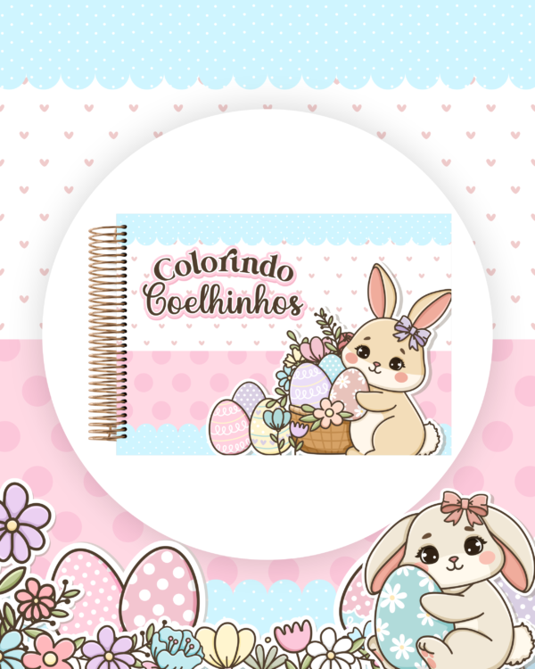 Livro colorir Colorindo Coelhinhos - KIT DIGITAL - Imagem 7