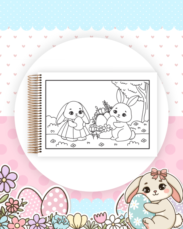 Livro colorir Colorindo Coelhinhos - KIT DIGITAL - Imagem 8