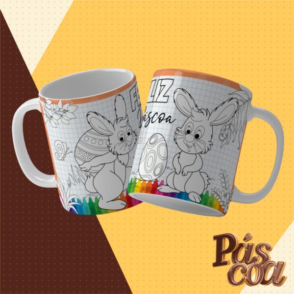 12 artes Canecas Colorir Páscoa - Imagem 11