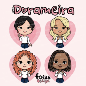 52 elementos - Dorameiras Fofys – cliparts corpinhos