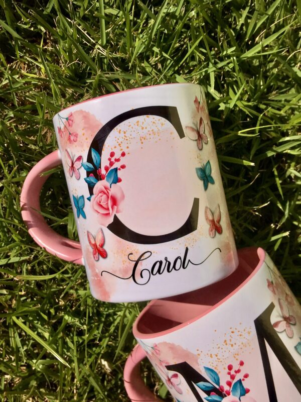 57 ARTES PARA CANECA FLORAL ALFABETO - Imagem 3