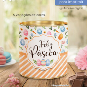 Kit Arte Tubolata 10x10cm – Páscoa Cores