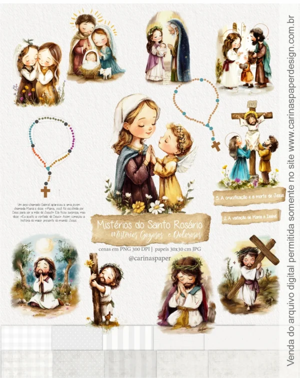 Mistérios do Santo Rosário – Gozosos e Dolorosos