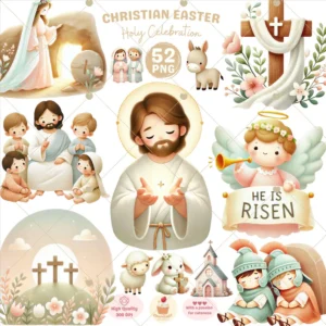 Christian Easter – Kit Digital 52 Elementos