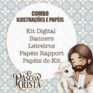 Páscoa Cristã 2025 – Combo de Ilustrações e Papéis