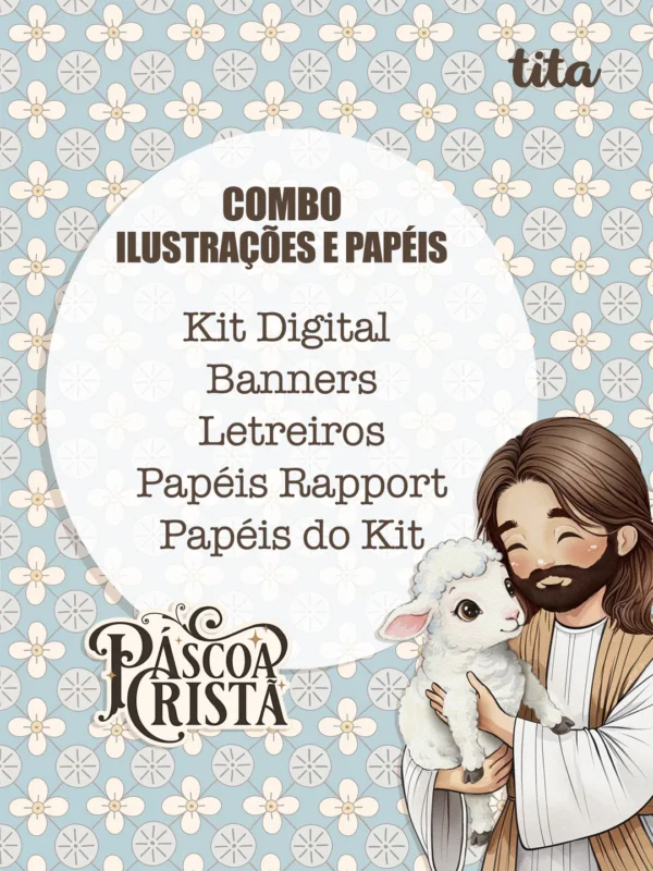 Páscoa Cristã 2025 – Combo de Ilustrações e Papéis