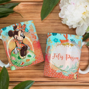 6 artes Canecas - Páscoa Disney