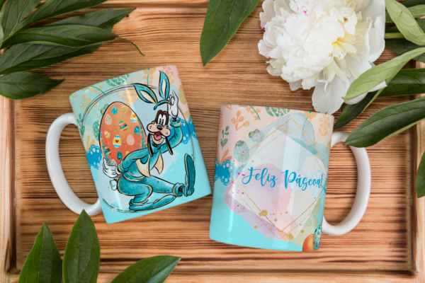 6 artes Canecas - Páscoa Disney - Imagem 3