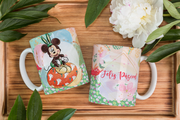 6 artes Canecas - Páscoa Disney - Imagem 6