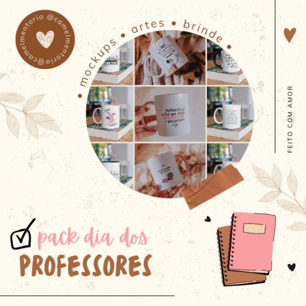 Pack Professores - caneca em laços