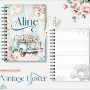 Vintage Flowers 2 – Caderno A5