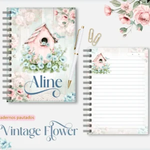 Vintage Flowers 3 – Caderno A5