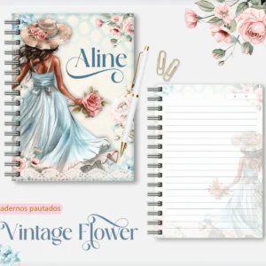 Vintage Flowers 1 – Caderno A5