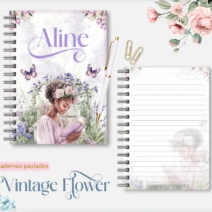 Vintage Flowers 6 – Caderno A5
