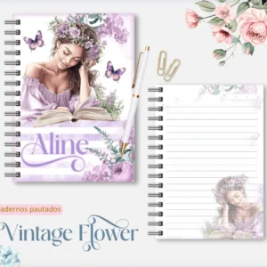 Vintage Flowers 7 – Caderno A5