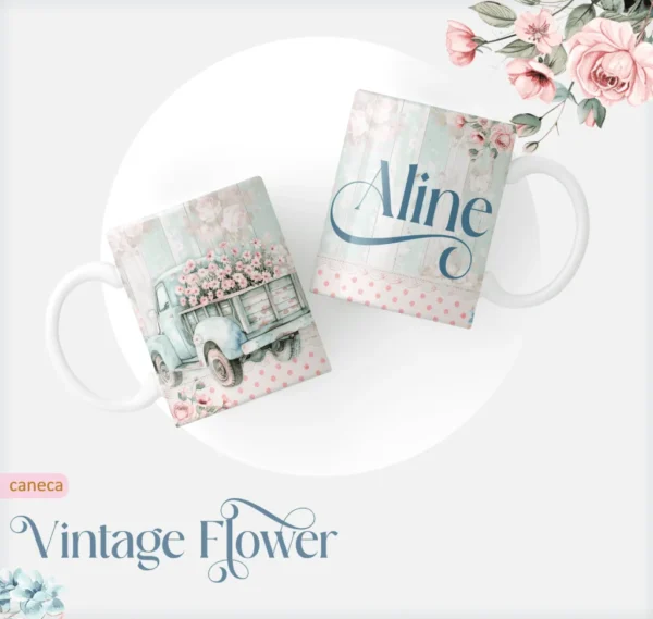 Vintage Flowers 2 – Caderno A5 - Imagem 2