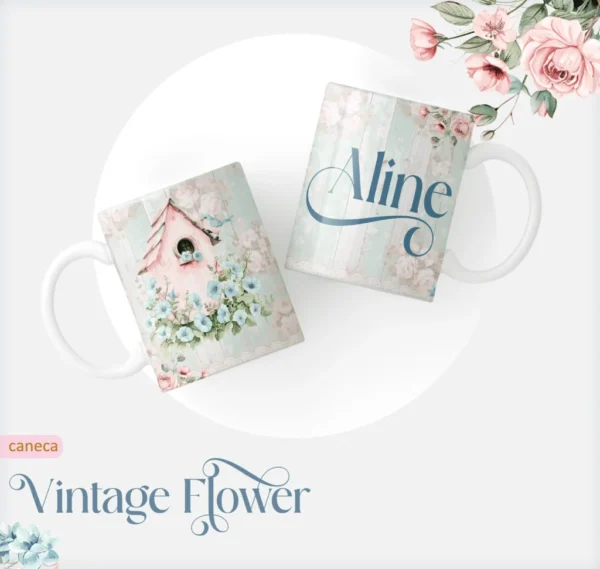 Vintage Flowers 3 – Caderno A5 - Imagem 3