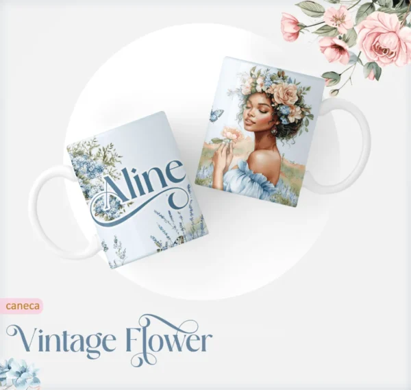 Vintage Flowers 4 – Caderno A5 - Imagem 3