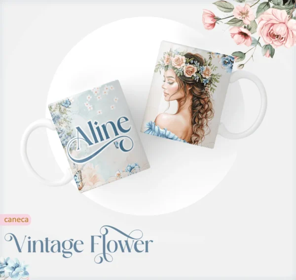Vintage Flowers 5 – Caderno A5 - Imagem 3