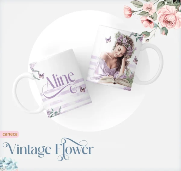 Vintage Flowers 7 – Caderno A5 - Imagem 2