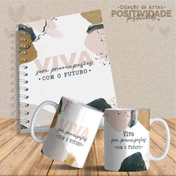 36  Artes Canecas e Agendas Personalizadas Positividade