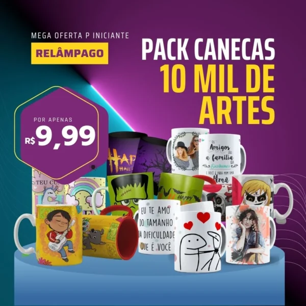 10 mil artes p/ Canecas – Iniciante
