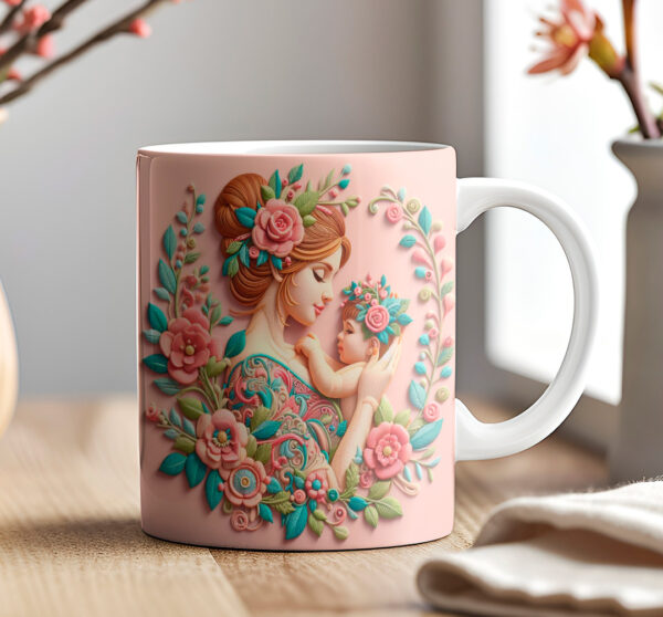 10 Artes de caneca Mães 3D