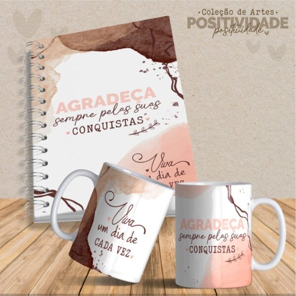 36  Artes Canecas e Agendas Personalizadas Positividade - Imagem 4