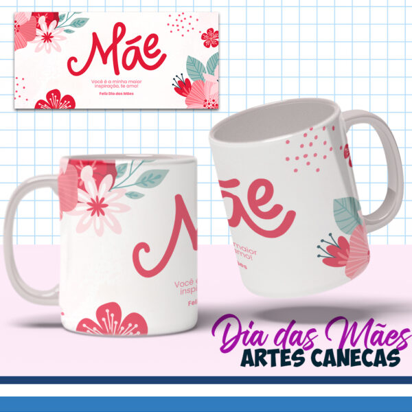 COMBO CANVA – Dia das Mães – Artes para Canecas Editáveis - Imagem 11