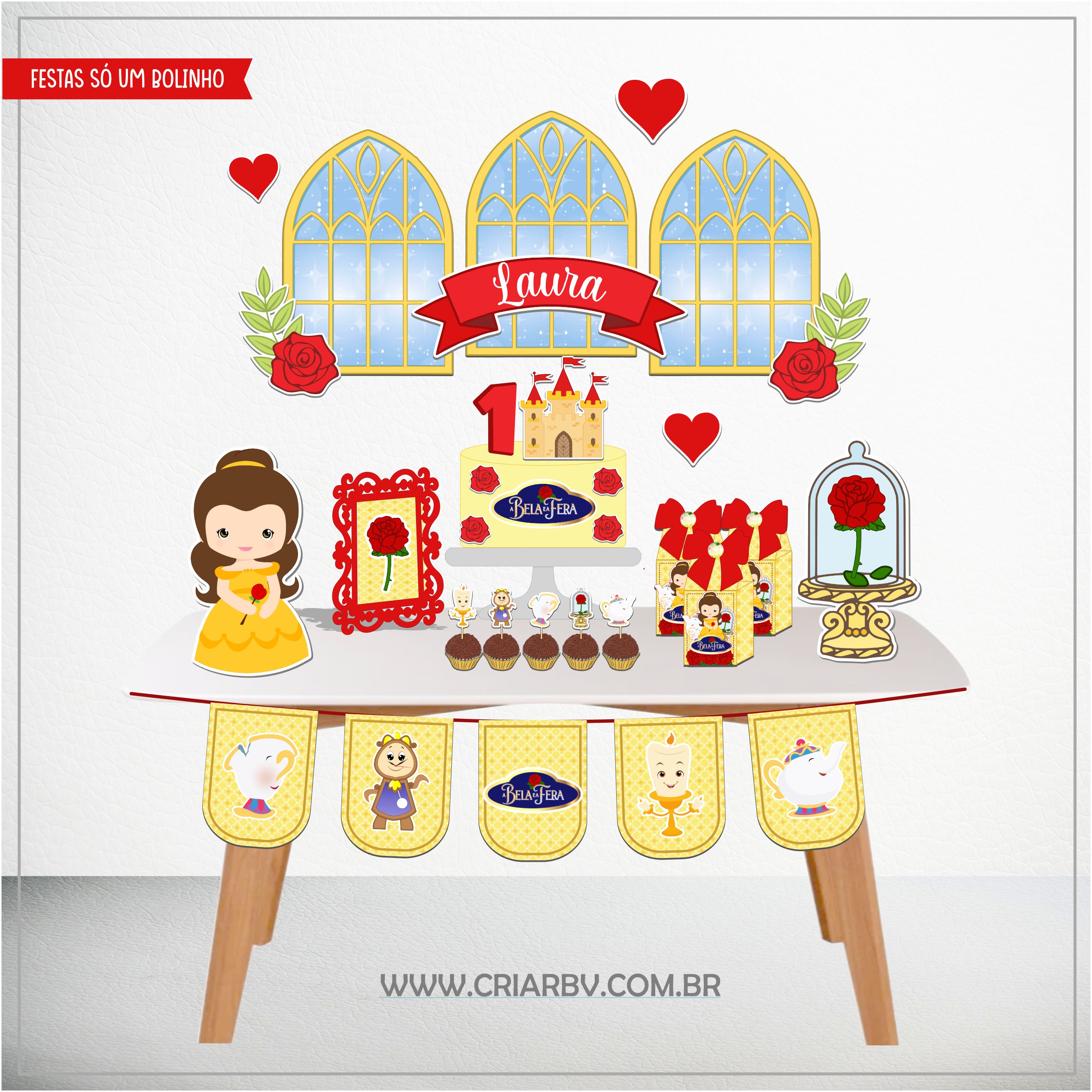 Bela e a fera – Kit Festa Pronta