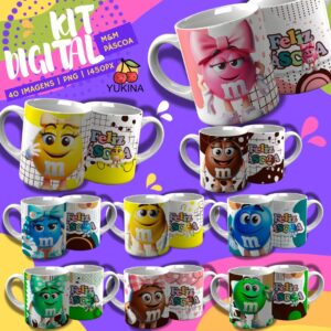 10 Artes Páscoa M&M 3D – Caneca