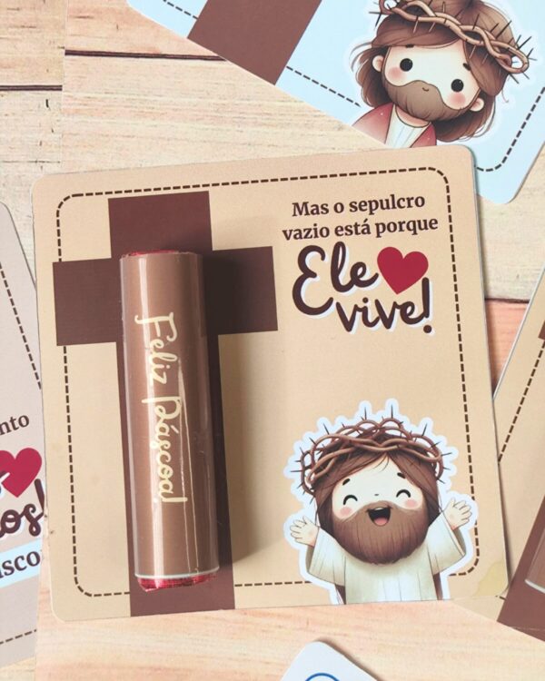 Card Baton Cruz e Círio Pascal Páscoa Cristã – Páscoa 2025