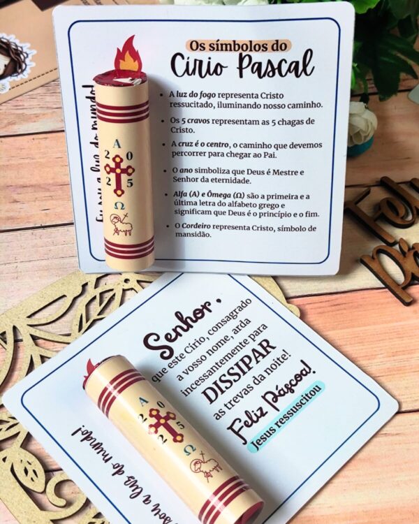 Card Baton Cruz e Círio Pascal Páscoa Cristã – Páscoa 2025 - Imagem 5