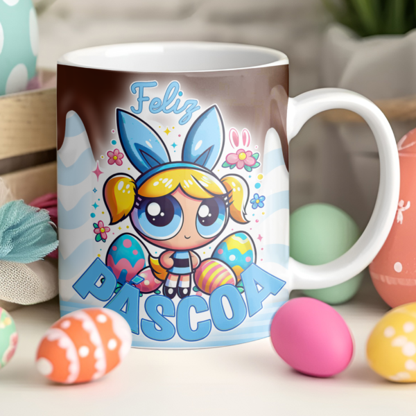 Arte Caneca - Meninas Super Poderosas Páscoa - Imagem 3