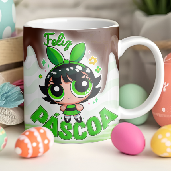 Arte Caneca - Meninas Super Poderosas Páscoa - Imagem 5
