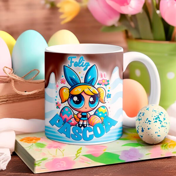 Arte Caneca - Meninas Super Poderosas Páscoa - Imagem 6