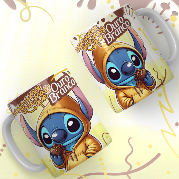 24 Artes para Canecas - Stitch Páscoa Chocolates - Imagem 3