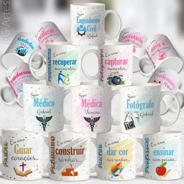 26 artes Canecas - Profissões - Imagem 2