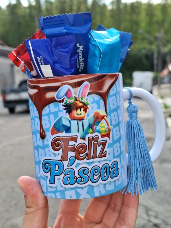 12 artes para caneca - Páscoa Roblox: Aventuras de Chocolate - Imagem 3