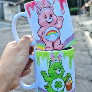 10 ARTES PARA CANECA - Páscoa dos Ursinhos Carinhosos