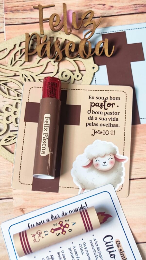 Card Baton Cruz e Círio Pascal Páscoa Cristã – Páscoa 2025 - Imagem 8