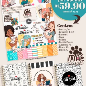Mãe de Pet – Combão Ilustrações + Kit Encadernação