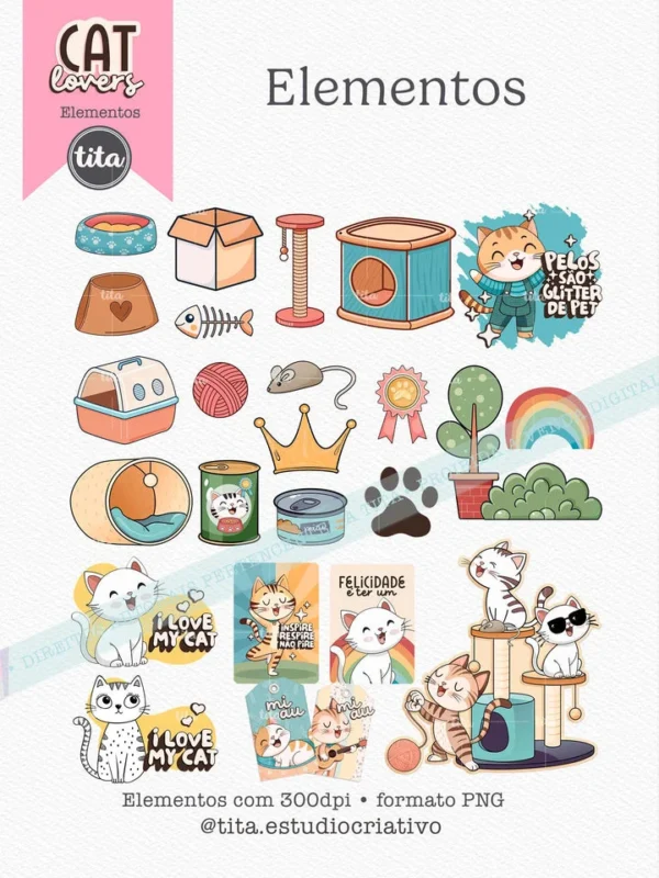 Pet Lovers – Combão Ilustrações Gato e Cachorro - Imagem 10