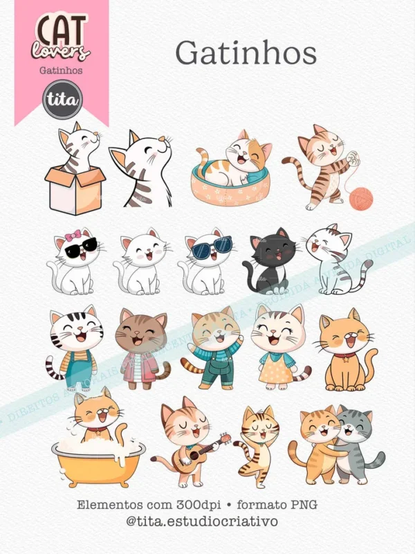Pet Lovers – Combão Ilustrações Gato e Cachorro - Imagem 5