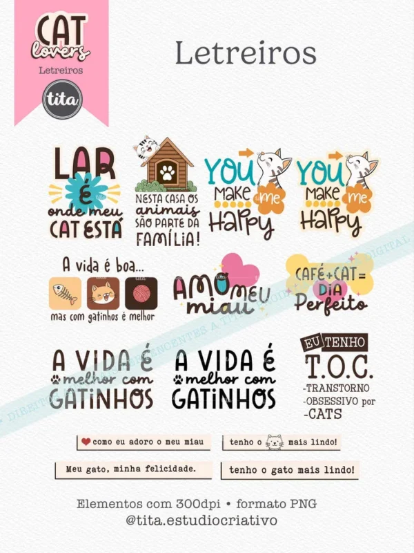 Pet Lovers – Combão Ilustrações Gato e Cachorro - Imagem 7